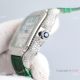 Swiss Quality Replica Cartier Santos 100 Watches Diamond Pave Brown Leather Strap (10)_th.jpg
